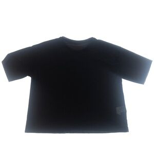 Unbranded Sheer Oversized Cropped Stretchy Soft Black Top Women's Size Medium